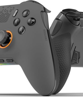 SCUF ENVISION PRO Wireless V1 (2023) PC Gaming Controller - Five Remappable G-Keys - Remappable Back Paddles - Instant Triggers - iCUE Compatible - Steel Grey